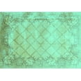thumbnail image 1 of Ahgly Company Indoor Rectangle Abstract Turquoise Blue Contemporary Area Rugs, 3' x 5', 1 of 4