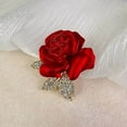 thumbnail image 5 of Nilvkv Rose Brooch Rhinestone Elegant for Wedding Attire to Accessorize Formal Outfits, Home Decor, 5 of 6