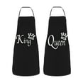 thumbnail image 2 of tredstone 2piece Cute Aprons For Women Cooking Set For Couples And Easy To Clean Gift Idea Aprons For Cooking Black H, 2 of 6