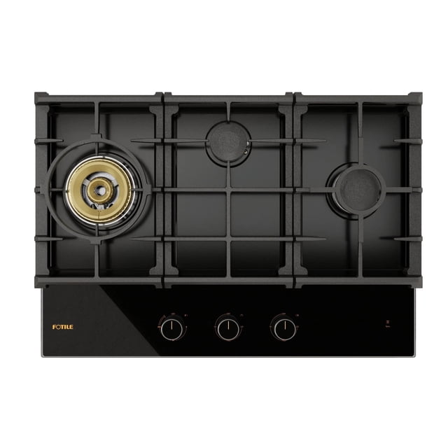 FOTILE GLG30301 / Table de Cuisson Série Noire à Trois Anneaux de 30 Pouces en Noir
