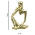 thumbnail image 5 of SPRING PARK The Thinker Statue Abstract Sculpture Resin Statues for Home Decor Modern Home Office Desktop Shelf Bookshelf Decor, 5 of 7