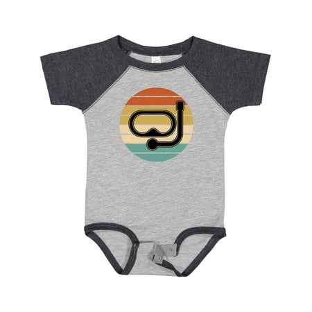 

Inktastic Scuba Diver Retro Sunset Diving Gift Baby Boy or Baby Girl Bodysuit