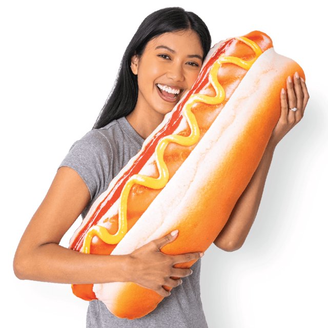 Throw Pillow Much Comfort 30 3D Supreme Hot Dog para decoración del hogar