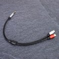 thumbnail image 4 of Twin  Socket Adapter Subwoofer Stereo Audio Cable, Audio Cable, RFI Resistance Easy To Hold for TV/ Radio/ Computer A TV, AV Receiver 0./11.8in, 4 of 7