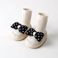thumbnail image 2 of JAJAHO Baby Girls Socks Shoes Toddler Walking Shoes High-Top With Cute Bowknot Design For Kids Girl 1-3T Soft Shoe, 2 of 4