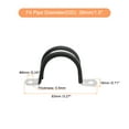 thumbnail image 2 of 12Pack 1-1/2" Cable Clamp U Shape Stainless Steel Rubber Cushioned Pipe Strap, 2 of 5