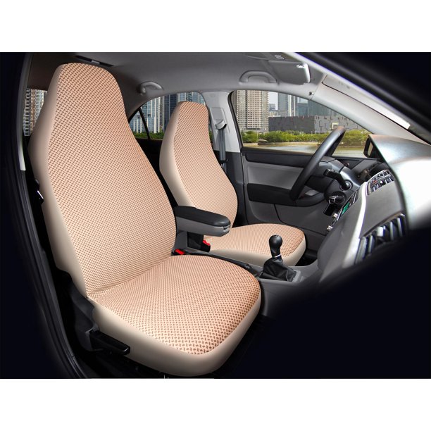 Auto Drive 2PC Starla High Back Seat Covers Tan Universal Fit