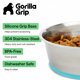 thumbnail image 2 of Cuencos para perros GORILLA GRIP de acero inoxidable 304 de grado alimenticio, 1,4 L, juego de 2, 2 of 9