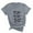 Gray, variant on Womens 100th Day Casual Crew Neck Tee Soft Cotton Graphic Print Top for School Celebration & Everyday Wear