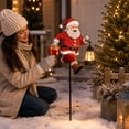thumbnail image 6 of Ltvvegg 31in Solar Santa Claus Light Decorations, Solar Christmas Lights Outdoor with Stake, Outdoor Waterproof Solar Powered Garden Santa Claus Lights, Christmas Yard Decor, 6 of 7