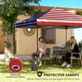 thumbnail image 4 of Outsunny 10 x 10 ft Pop Up Canopy Tent with One Push Setup, Easy Setup Outdoor Portable Instant Canopy Shelter w/ Roller Bag, Sandbags, American Flag, 4 of 9