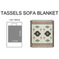 thumbnail image 4 of Manta bohemia con flecos, colcha tejida estilo étnico americano, manta de punto geométrica con borlas jacquard, decorativa para el hogar, la oficina, los viajes, el camping, 4 of 5