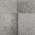 thumbnail image 4 of DecMode Patchwork Patchwork Gray Leather Pouf with Stainless Steel Base, 4 of 11
