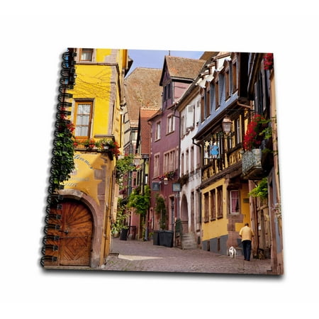 3dRose Man in Riquewihr, Alsace, Haut-Rhin, France - EU09 BJN0464 - Brian Jannsen - Mini Notepad, 4 by 4-inch