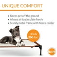 thumbnail image 3 of K&H Pet Products Self-Warming Pet Cot Elevated Pet Bed Chocolate/Fleece Large 42 X 30 X 7 Inches, 3 of 10