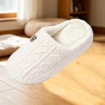 thumbnail image 5 of JUSLIO Slippers for Women Flat Sole Non Slip Indoor House Slippers Open Toe Slides Slip On Fuzzy Plush Slippers, 5 of 5