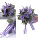 thumbnail image 3 of Xiao Hua Ramo de flores de mano para novia, ramo de seda simulado para dama de honor, decoración de San Valentín, suministros para fiestas de boda, decoración del hogar, 1 pieza, morado, 3 of 4