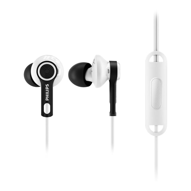 Audífonos Philips SHQ2305WS/27 Sports con micrófono y resistencia al sudor
