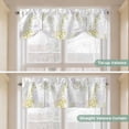 thumbnail image 5 of Coastal Tie Up Valance Curtains for Windows, Kitchen Curtains Window Treatments, Yellow-green Ocean Coral Starfish Jellyfish Short Window Shades Valances for Bedroom Bathroom Cafe 42"x18", 5 of 8