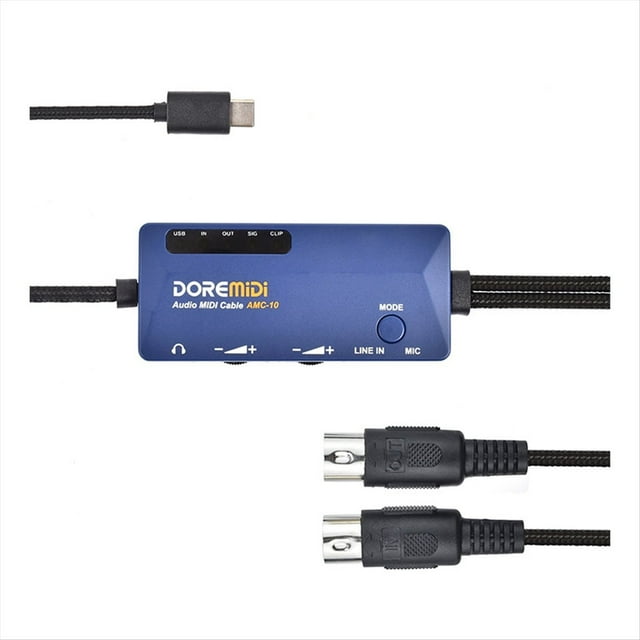 -11 Convertidor de Cable de Audio MIDI USB-C, Tarjeta de Sonido de Doble Función e Interfaz MIDI, Conectar y Usar.