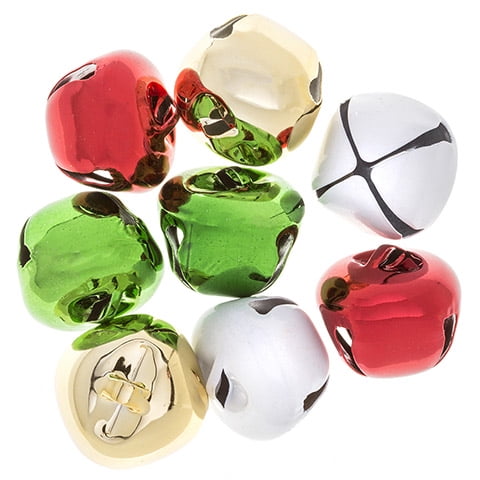 Darice Holiday Jingle Bells-Green-Assorted Sizes-19 Pieces 1 Pack 