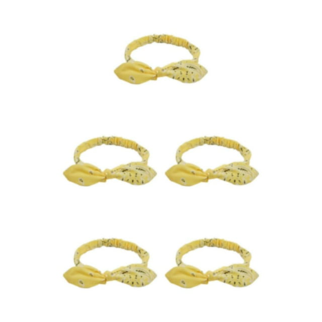 Redempat Stylish Hairband With Sweat Absorbent Features Stay Fresh And Fashionable Yellow 5Set