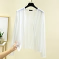 thumbnail image 3 of Yubnlvae White Women's Thin Long Sleeved Cardigan for Women for Summer Short Styles for Flying Border Sun Clothes Large Size Loose Air Conditioning Shawl Exterior Exterior, Xxl, 3 of 4