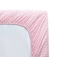 thumbnail image 5 of Poppy & Fritz Plaid Cotton 200 Thread Count Sheet Set, Twin, Pink, 5 of 9