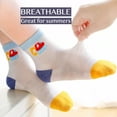 thumbnail image 3 of Summer Thin Cotton Short Socks Cartoon Car Crane Fashion for Kids, Mesh Ankle Socks for Boys and Girls Baby Crew Socks, 3 of 6