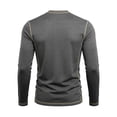 thumbnail image 6 of Men's Contrast Stitch T-Shirt Long Sleeve Crewneck Exposed Seam Top Relaxed Fit Casual Pullover for Daily Commute Outdoor Activities, 6 of 8