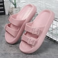 thumbnail image 5 of Earlde Women's Sandals Adjustable EVA Flat Sandals Comfortable Double Buckle Slides Sandals, 5 of 7