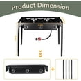 thumbnail image 3 of Outdoor Stove 3 Burners High Pressure Propane Gas Camp Stove with Detachable Legs, Perfect for Camping Patio, 225,000-BTU, 3 of 7