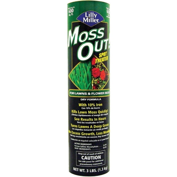 Lilly Miller Moss Out! Spot Treater for Lawns & Flower Beds, Herbicide, 3lb. 1 pack