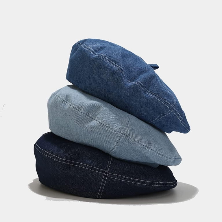 9844 Denim Beret Hat For Women French Style Artist Hat Casual Beanie Cap Toptie Women Classic French Style Beret Artist Basque Beanie  main image 4