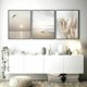 thumbnail image 5 of (Sin marco - 30 x 40 cm) Juego de 3 elegantes papeles pintados para salón - Cuadros decorativos para dormitorio - Puesta de sol - Playa, 5 of 5