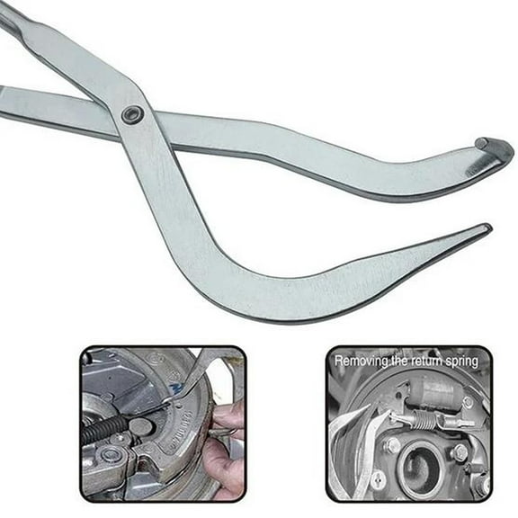 Heavy-Duty Drum Brake Spring Pliers - Stainless Steel Brake Tool for Disassembly, Assembly & Adjustment - Professional Shoe Repair Tool for Cars & Trucks