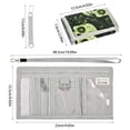 thumbnail image 3 of JIALIOU Nylon Trifold Card Wallet with ID Window Zipper Pocket for Men Women Teen Green Skull and Leaves, 3 of 7