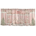 thumbnail image 7 of Yayeee Kitchen Curtains Tier Set of 2 Light Filtering 57"x24" Over Sink Window Panels, Light Green Christmas Houses, 7 of 7