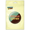 thumbnail image 1 of Ocean Lover Retro Distressed Vintage Pinback Button Pin Badge, 1 of 2