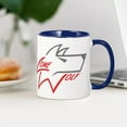 thumbnail image 3 of CafePress - Lone Wolf Logo (Red/Gray) Mugs - 11 oz Ceramic Mug - Novelty Coffee Tea Cup, 3 of 4