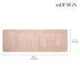 thumbnail image 3 of mDesign Non-Slip Microfiber Polyester 60" x 21" Heathered Spa Mat/Rug, Lt. Pink, 3 of 8