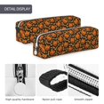 thumbnail image 4 of Cauagu Quirky Corn Pumpkin Print Leather Pencil Pen Case - Stationery Bag Portable Stationery Bag Big Capacity Pencil Pouch Cosmetic Organizer Bag for Men & Women, 4 of 7