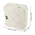 thumbnail image 2 of Unique Bargains 1 Pc Lady Portable Square Lipstick Bag for Outdoor Activities Beige Polyester, 2 of 6