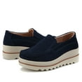 thumbnail image 2 of NOKIO Women's Suede Platform Loafers Breathable Platform Sneakers for Women Wedge Penny Loafers Slip-On Women's High Heeled Casual Shoes Slip On Shoes Comfortable Casual Shoes Loafers, 2 of 5