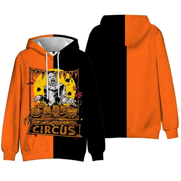 Terrifier Hoodie Merch Classic Printed Role-playing Halloween Horror Style Unisex Pocket Sweatshirt