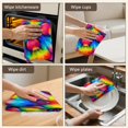 thumbnail image 5 of 4 Pcs Funny Kitchen Towels,Tie Dye Vivid Petal Mandala Pattern Microfiber Dish Towels,Kitchen Tea Towels,Kitchen Towel Set (18" X 26"), 5 of 7
