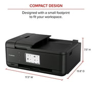 Canon PIXMA TR8622a Printer, Scanner, Copier All-In-One, Wireless Color Inkjet for Home Office Use