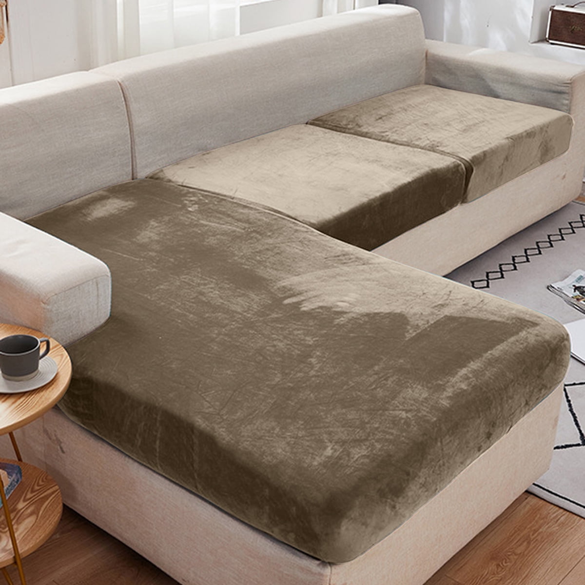 Velvet Sofa Seat Covers for Living Room Elastic Pillow Cushion Cover Slipcovers 
