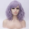 thumbnail image 2 of Unique Bargains Wigs for Women 14" Light Purple Curly Wig with Wig Cap Loose Wavy, 2 of 6