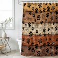 thumbnail image 4 of Burnt Orange Brown Bathroom Shower Curtains with 12 Hooks Polyester Waterproof Shower Curtain for Stalls and Bathtubs Farmhouse Dog Paw Vintage Decorative Bathroom Privacy Curtain 36x78 Inches, 4 of 8
